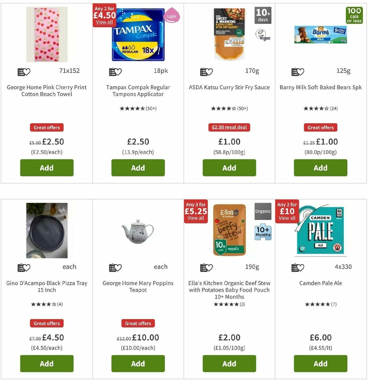 ASDA Offers from 2 August