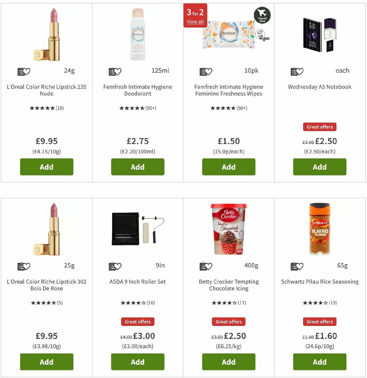 ASDA Offers from 2 August