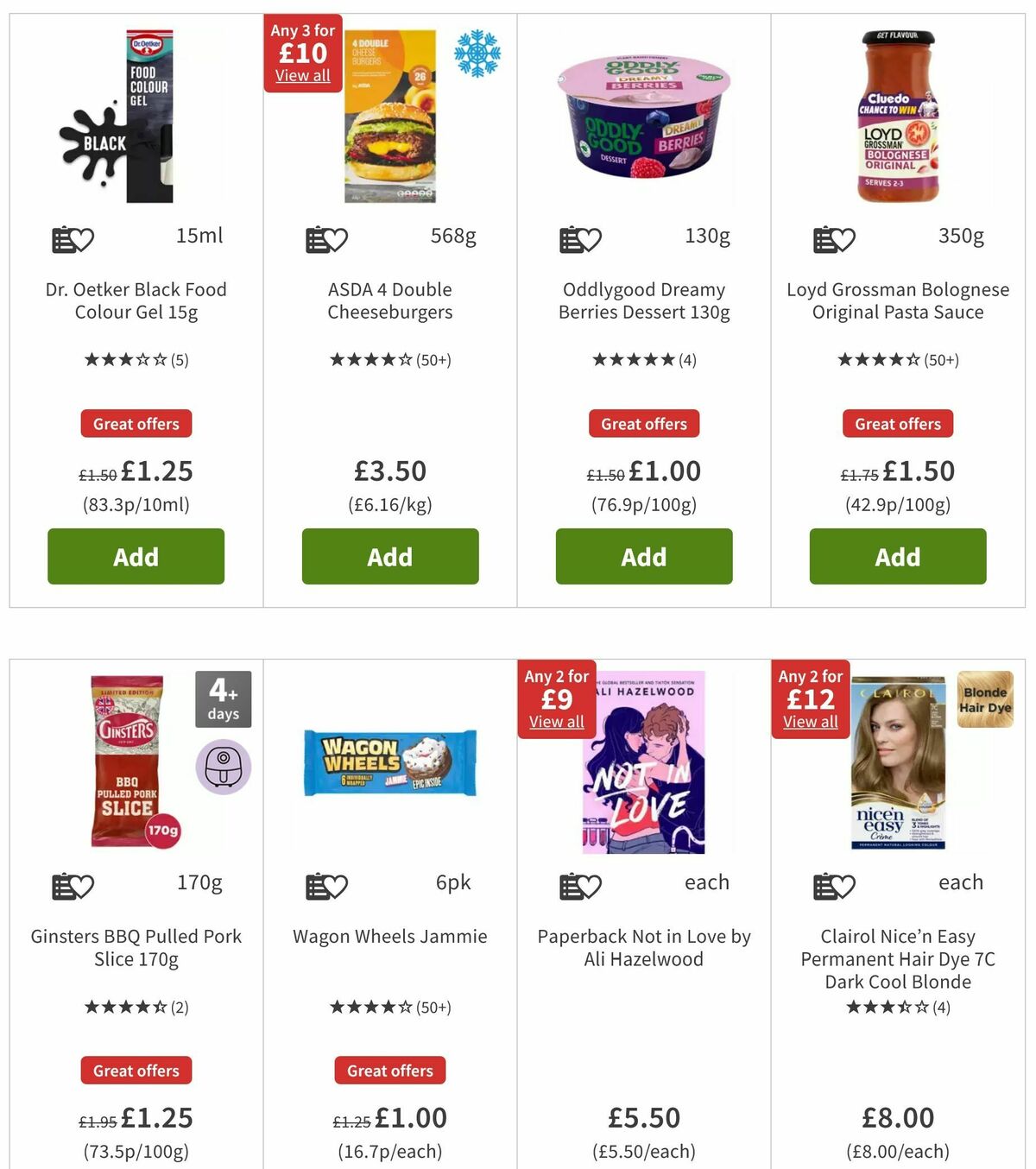 ASDA Offers from 9 August