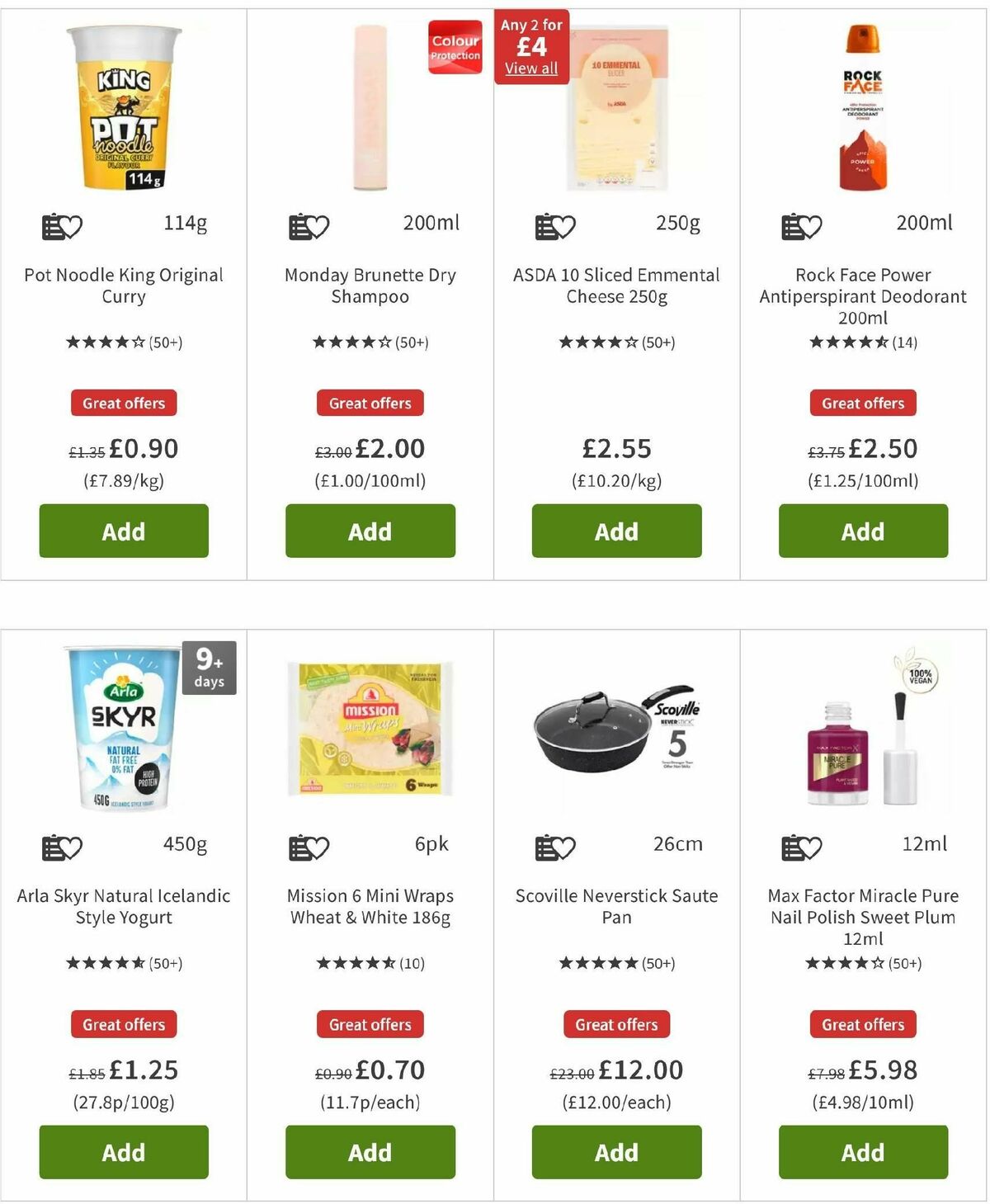 ASDA Offers from 18 October