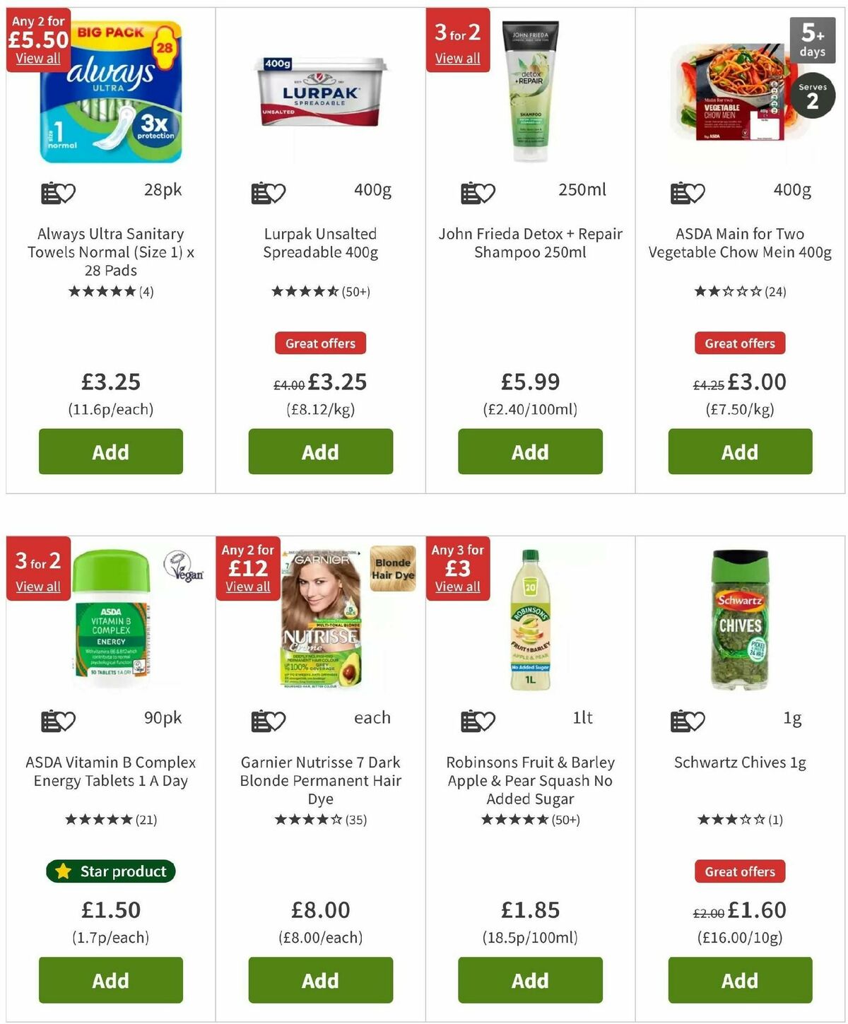 ASDA Offers from 8 November