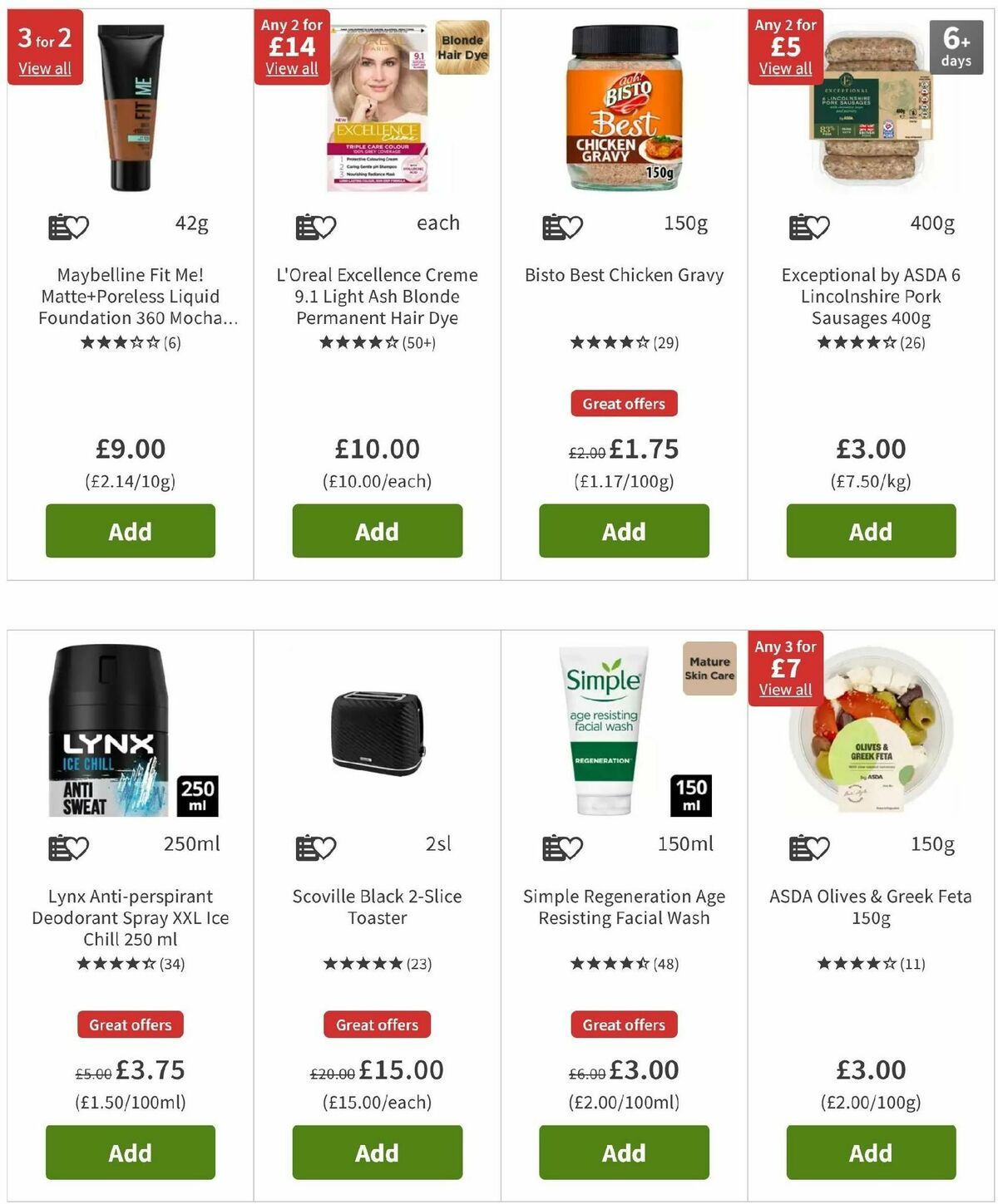 ASDA Offers from 3 January