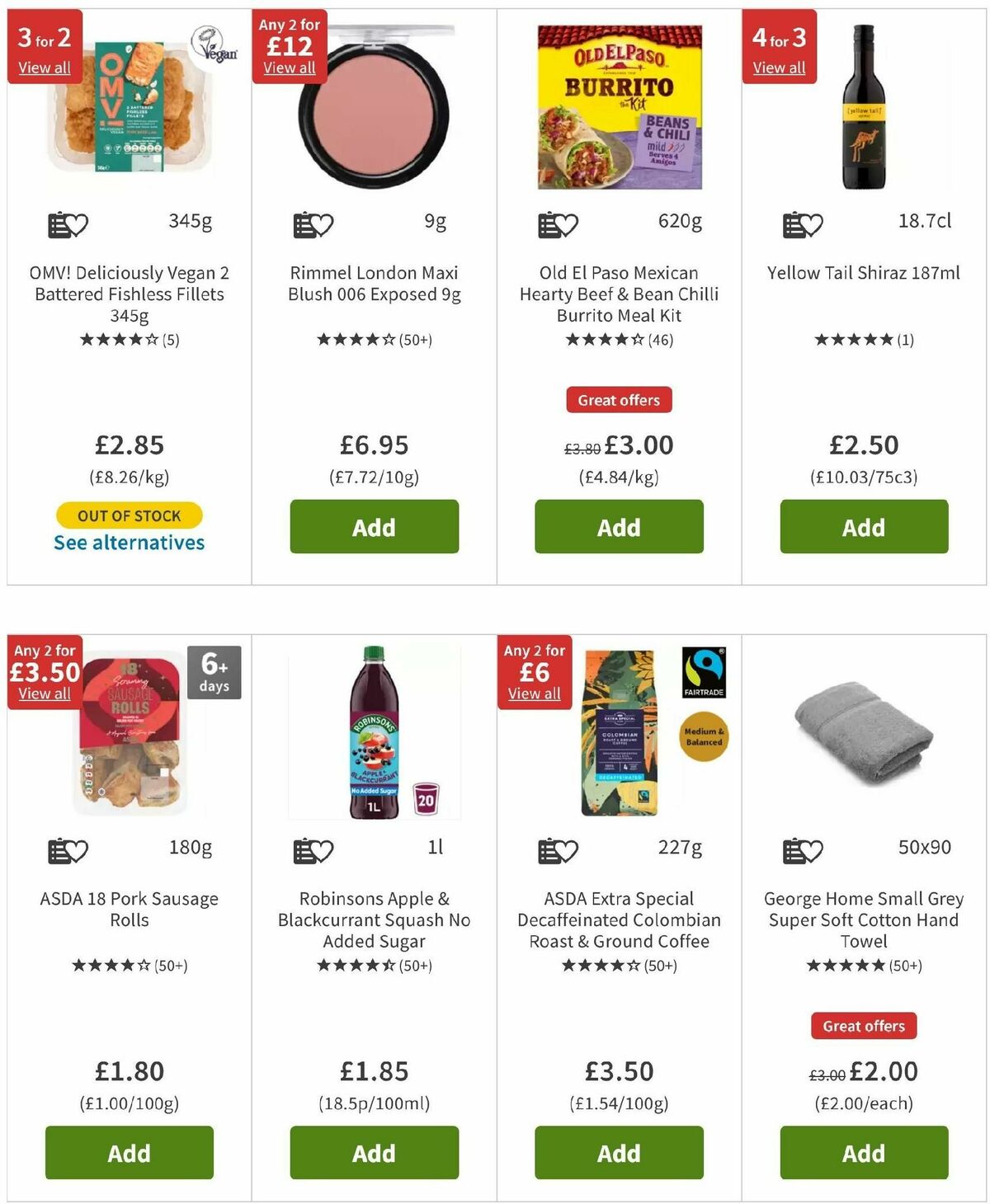 ASDA Offers from 3 January