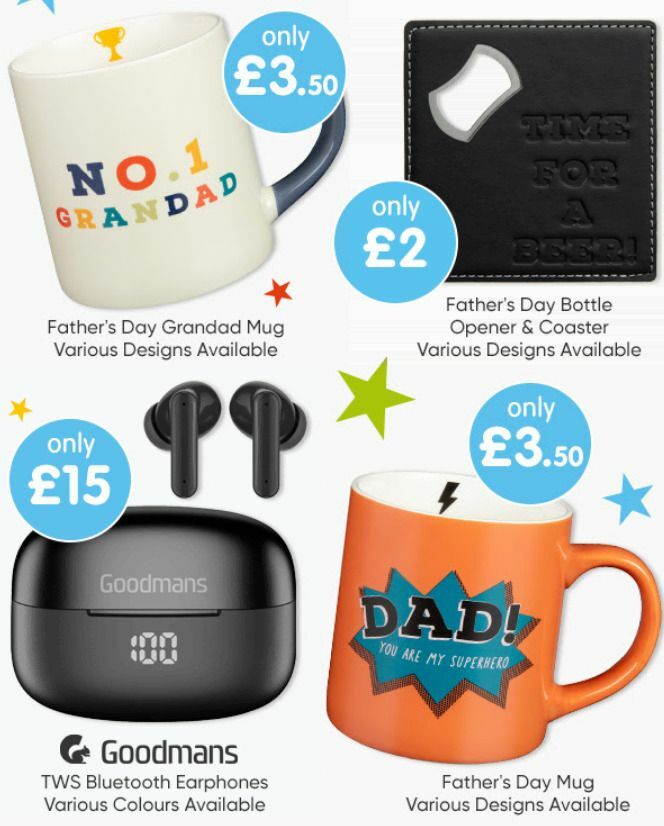 B&M Father's Day Offers from 5 June