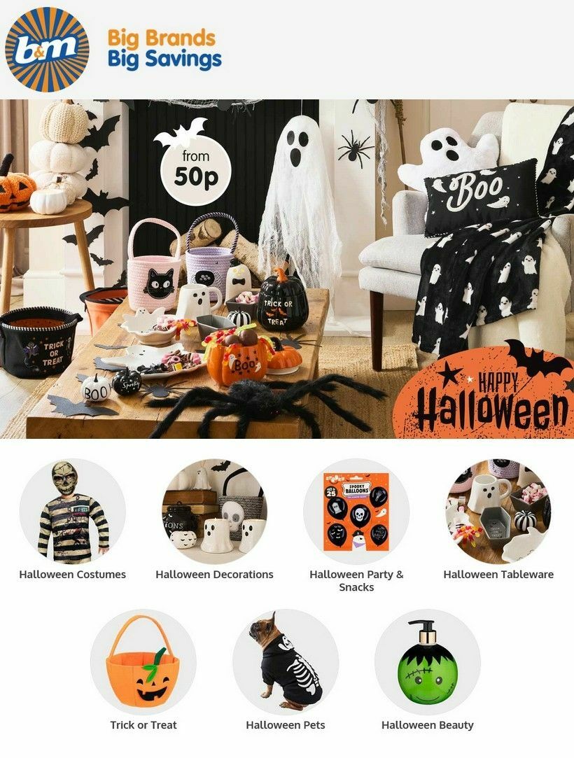 B&M Halloween Offers from 7 September