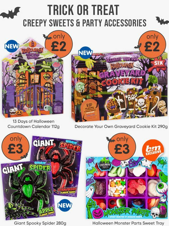 B&M Halloween Offers from 7 September