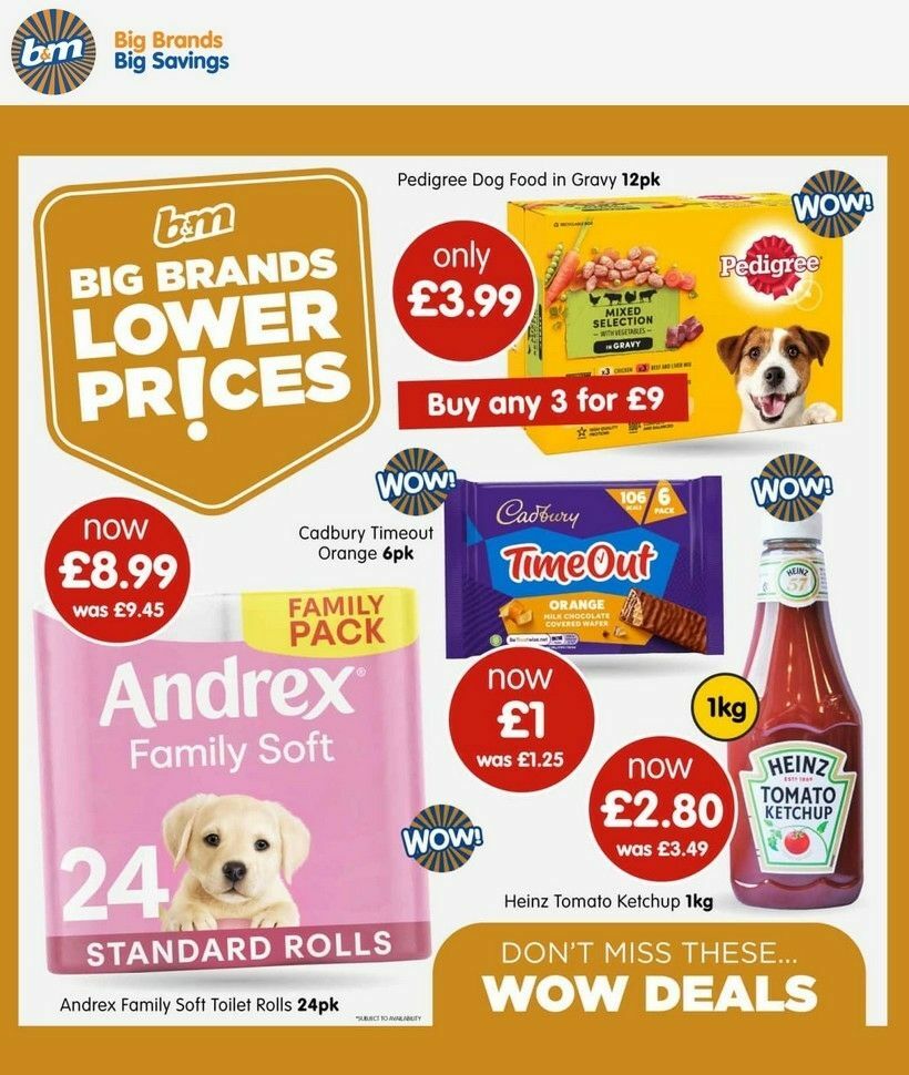 B&M Offers from 1 October