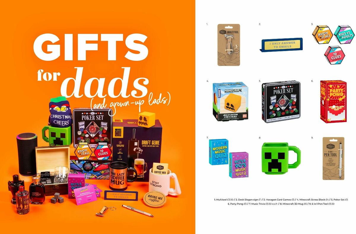 B&M Christmas Gift Guide Offers from 2 October