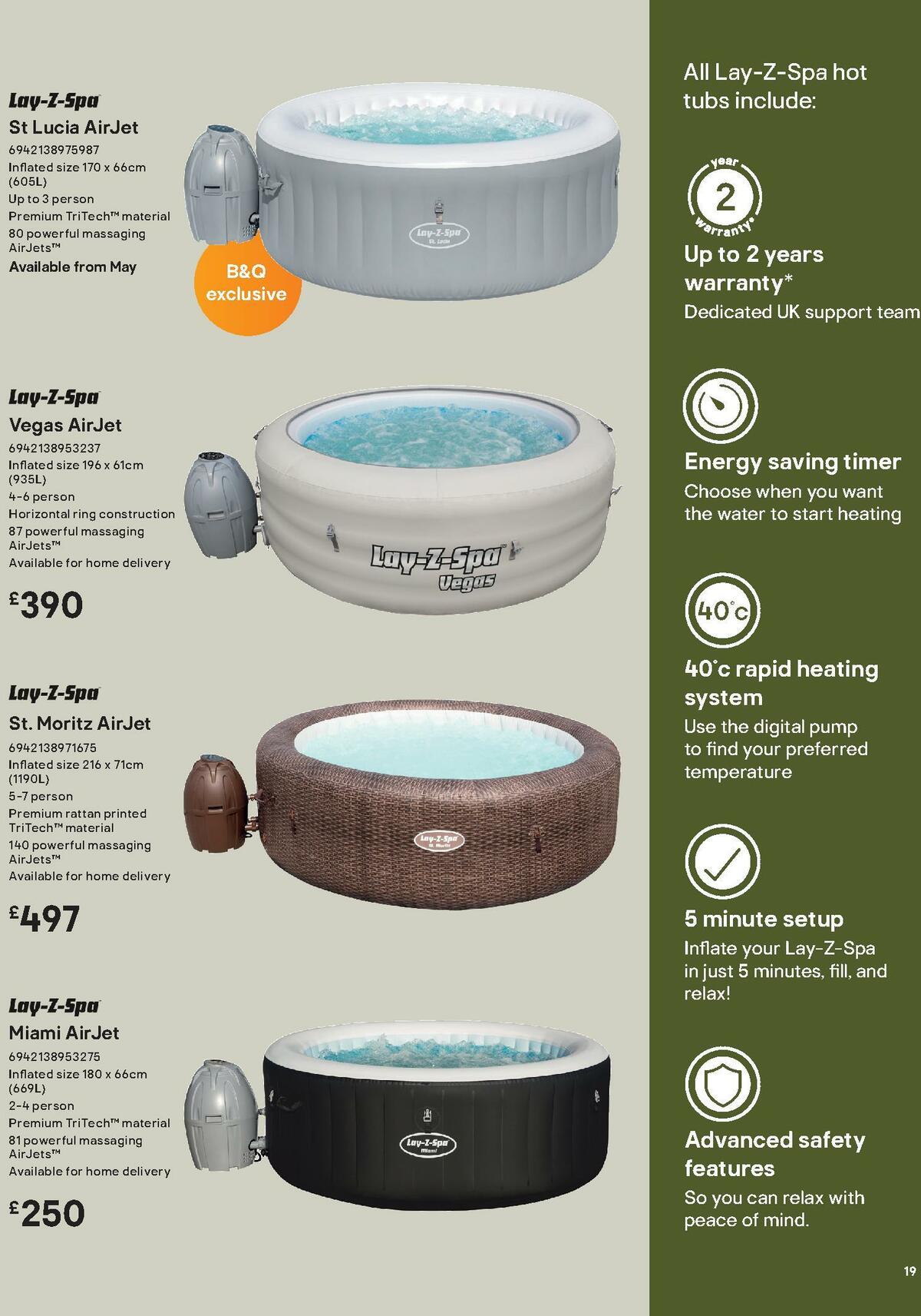 B&Q Hot Tub & Spa Collections Offers from 6 March