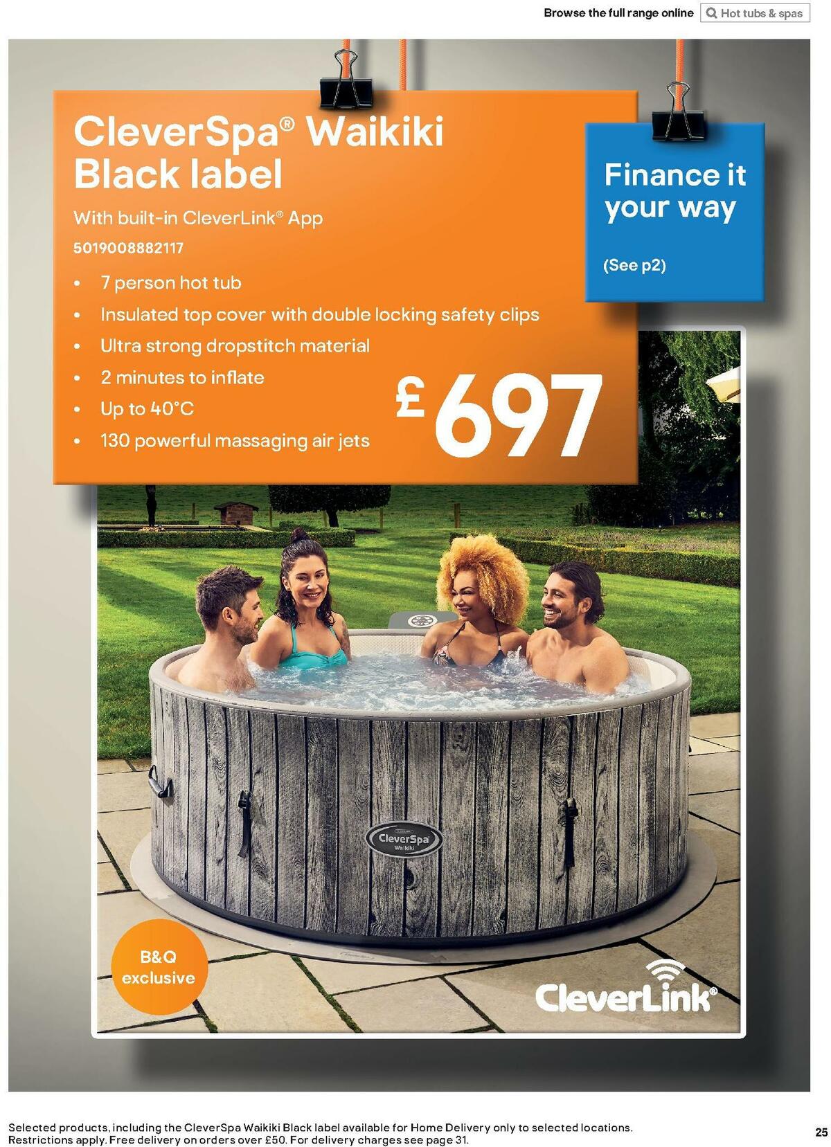 B&Q Hot Tub & Spa Collections Offers from 6 March