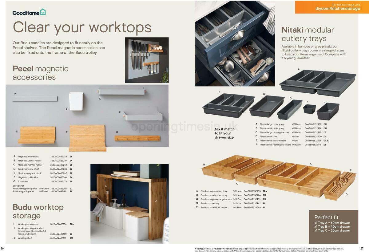 B&Q Kitchen Cabinets price list Offers from 15 September