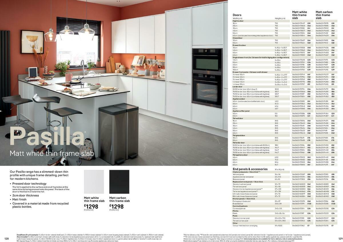 B&Q Kitchen Cabinets price list Offers from 15 September