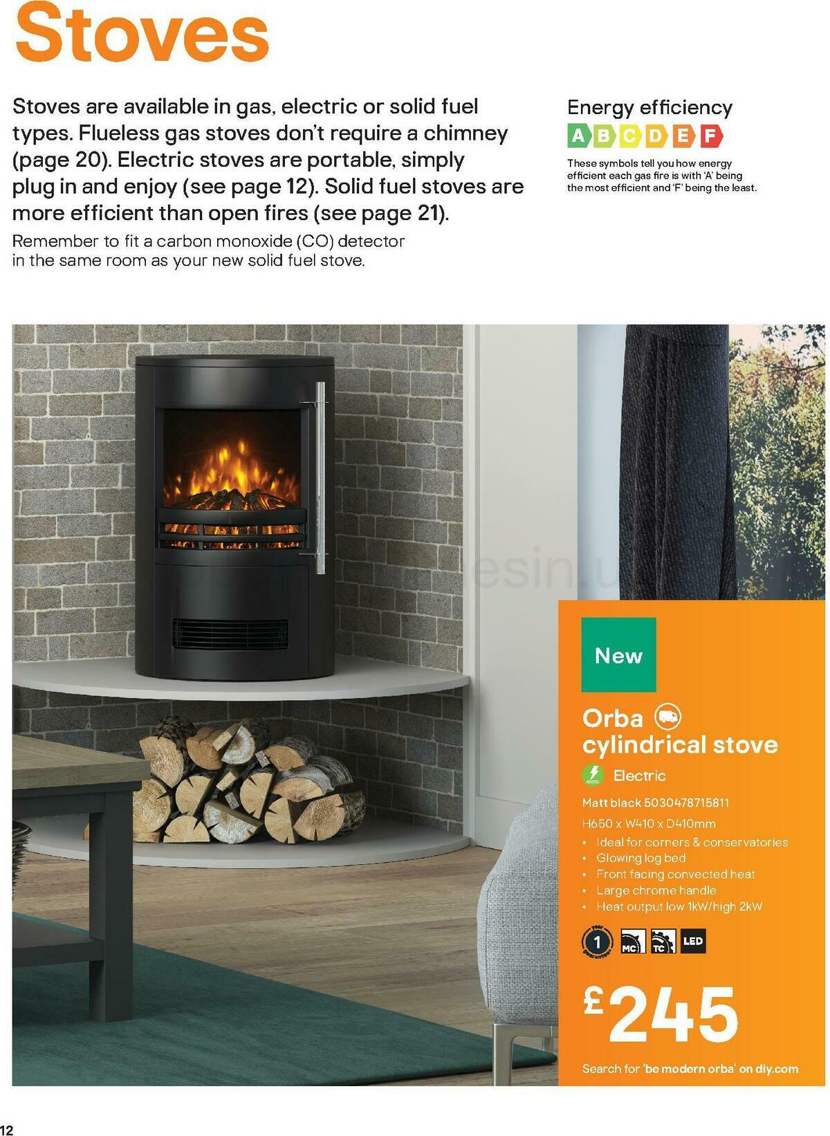 B&Q Fire Collections Offers from 1 November