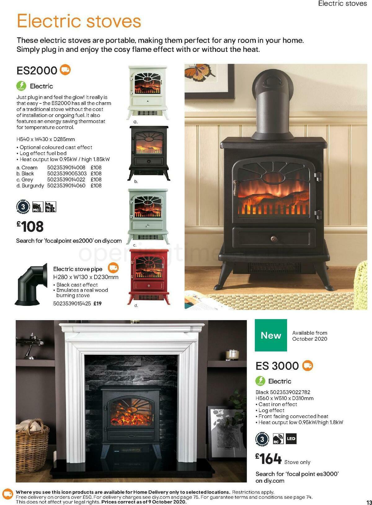 B&Q Fire Collections Offers from 1 November