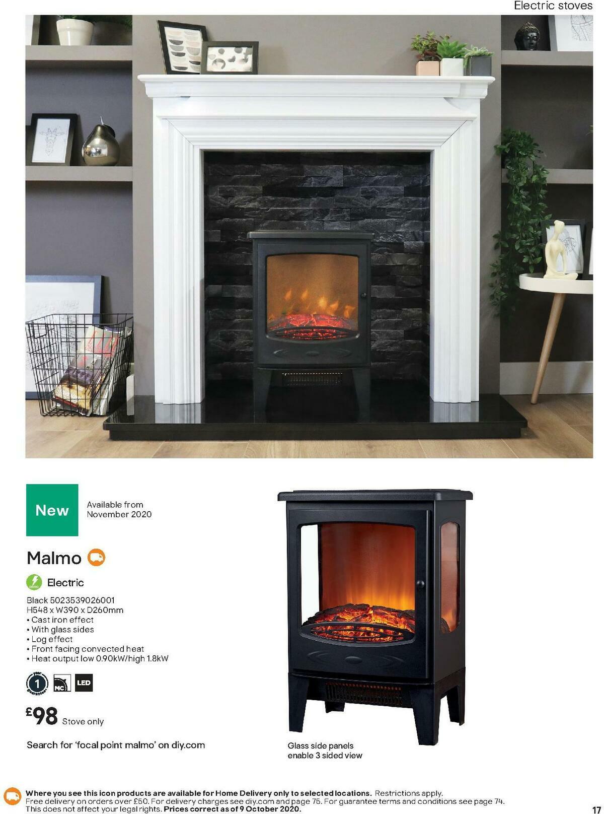 B&Q Fire Collections Offers from 1 November