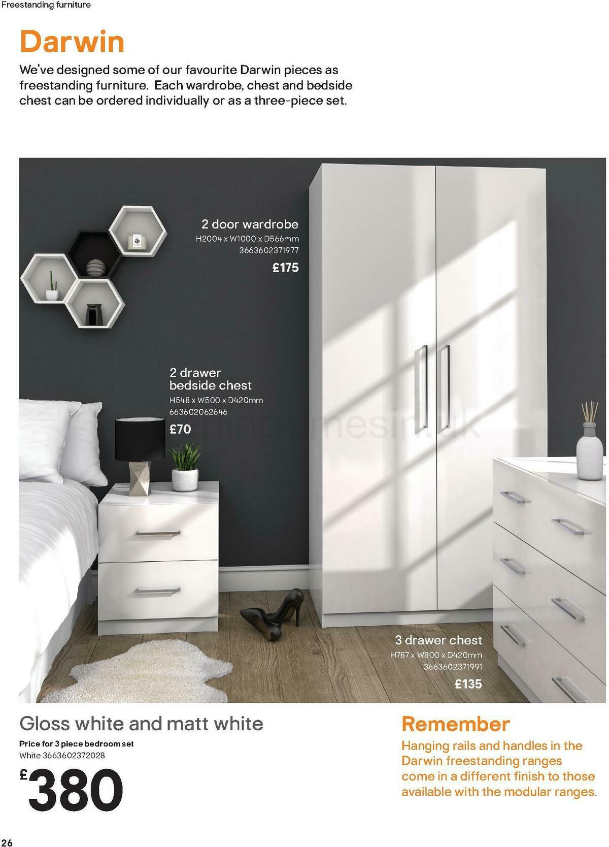 B&Q Indoor Furniture Offers from 10 November