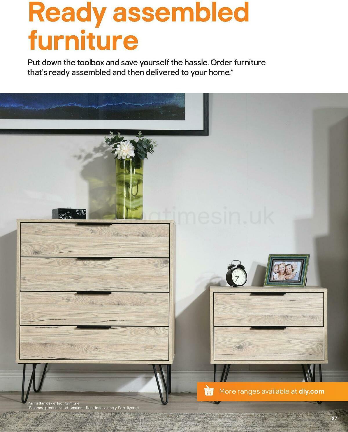 B&Q Indoor Furniture Offers from 10 November