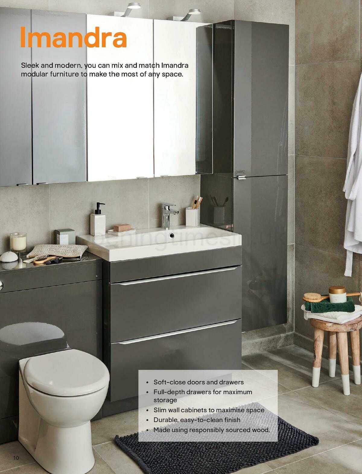 B&Q Bathroom Collections Offers from 1 November