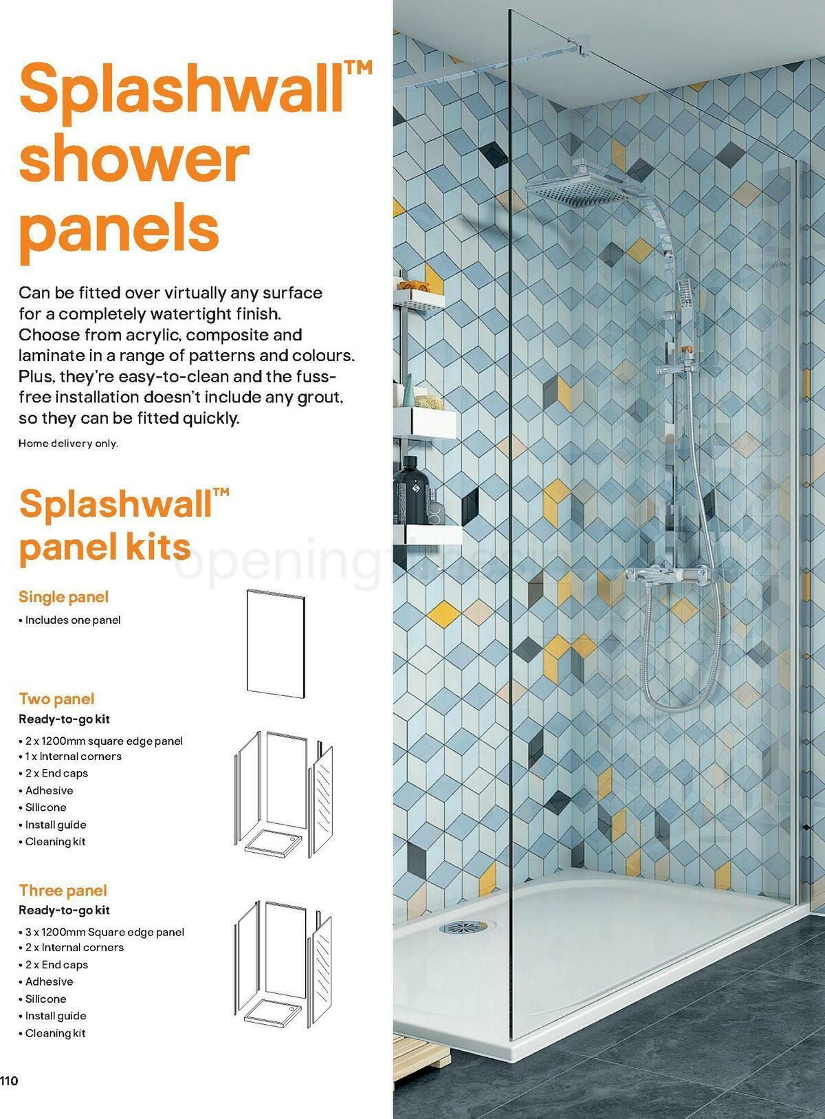 B&Q Bathroom Collections Offers from 1 November