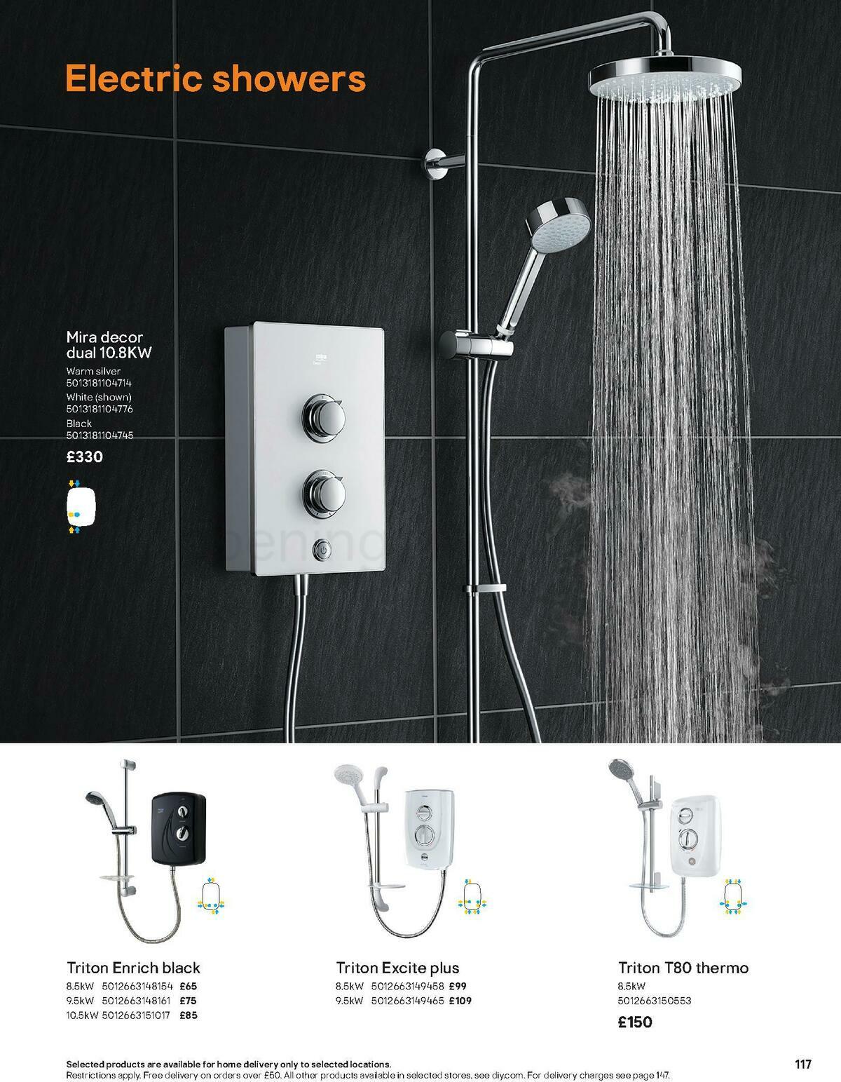 B&Q Bathroom Collections Offers from 1 November