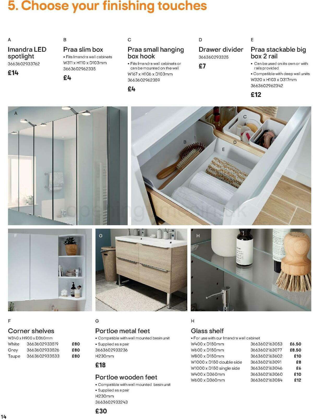 B&Q Bathroom Collections Offers from 1 November