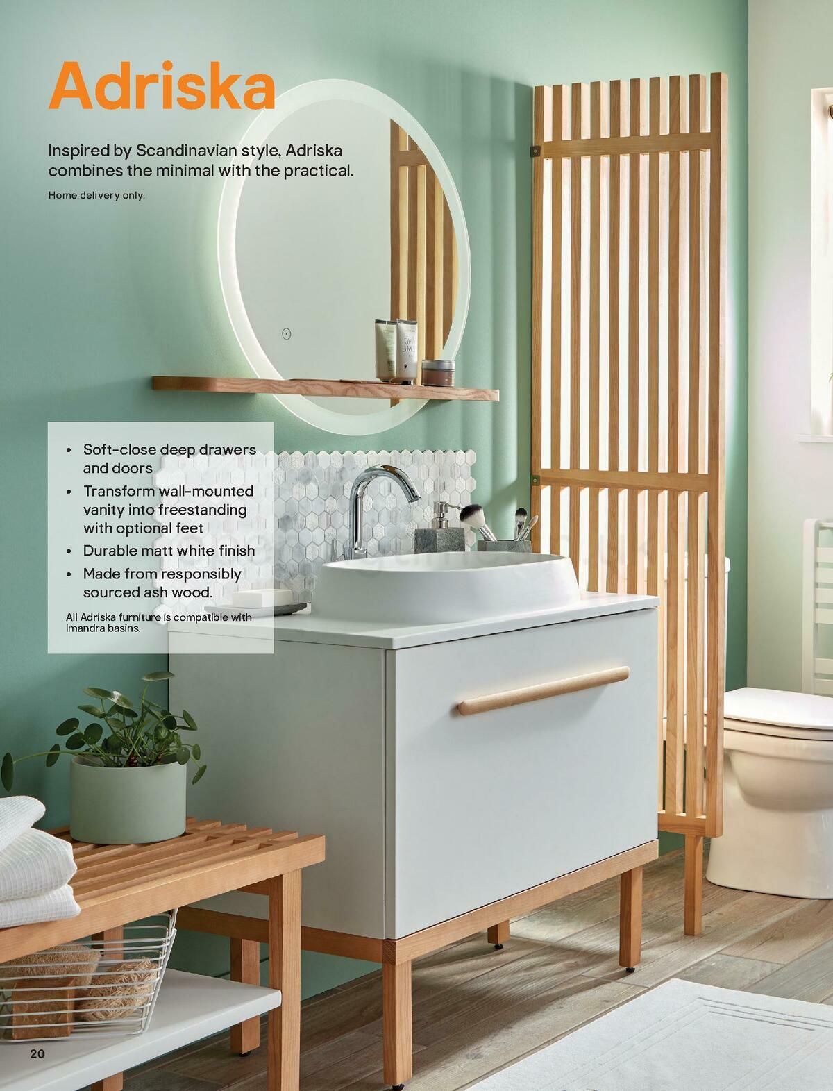 B&Q Bathroom Collections Offers from 1 November