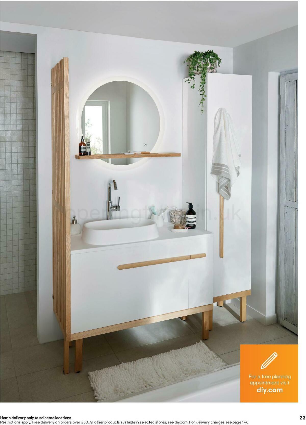 B&Q Bathroom Collections Offers from 1 November