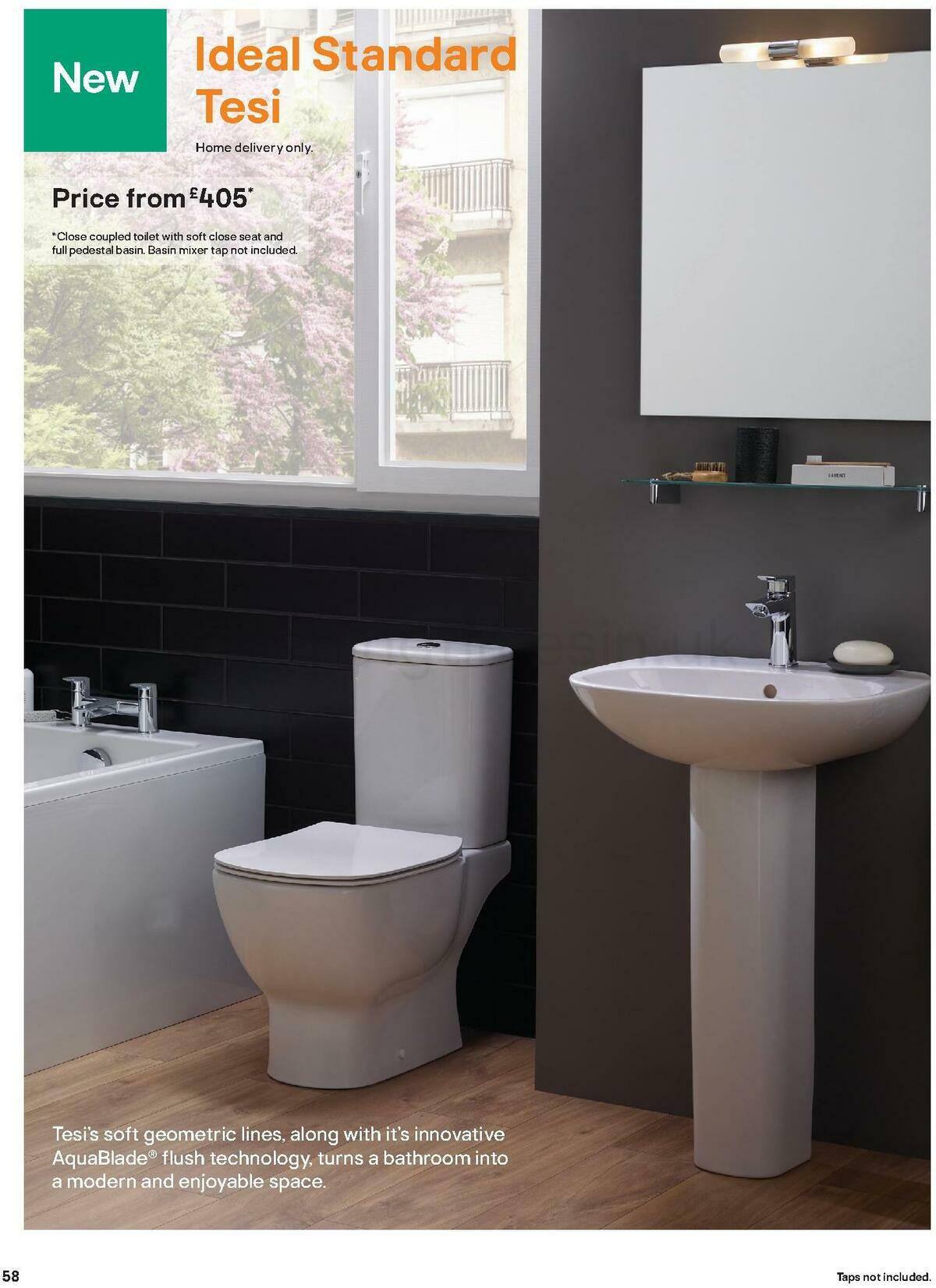 B&Q Bathroom Collections Offers from 1 November