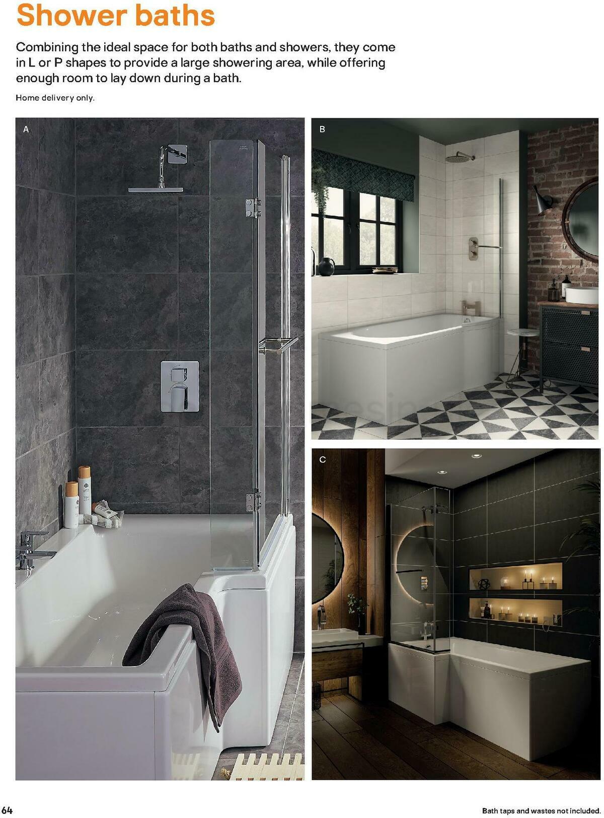 B&Q Bathroom Collections Offers from 1 November