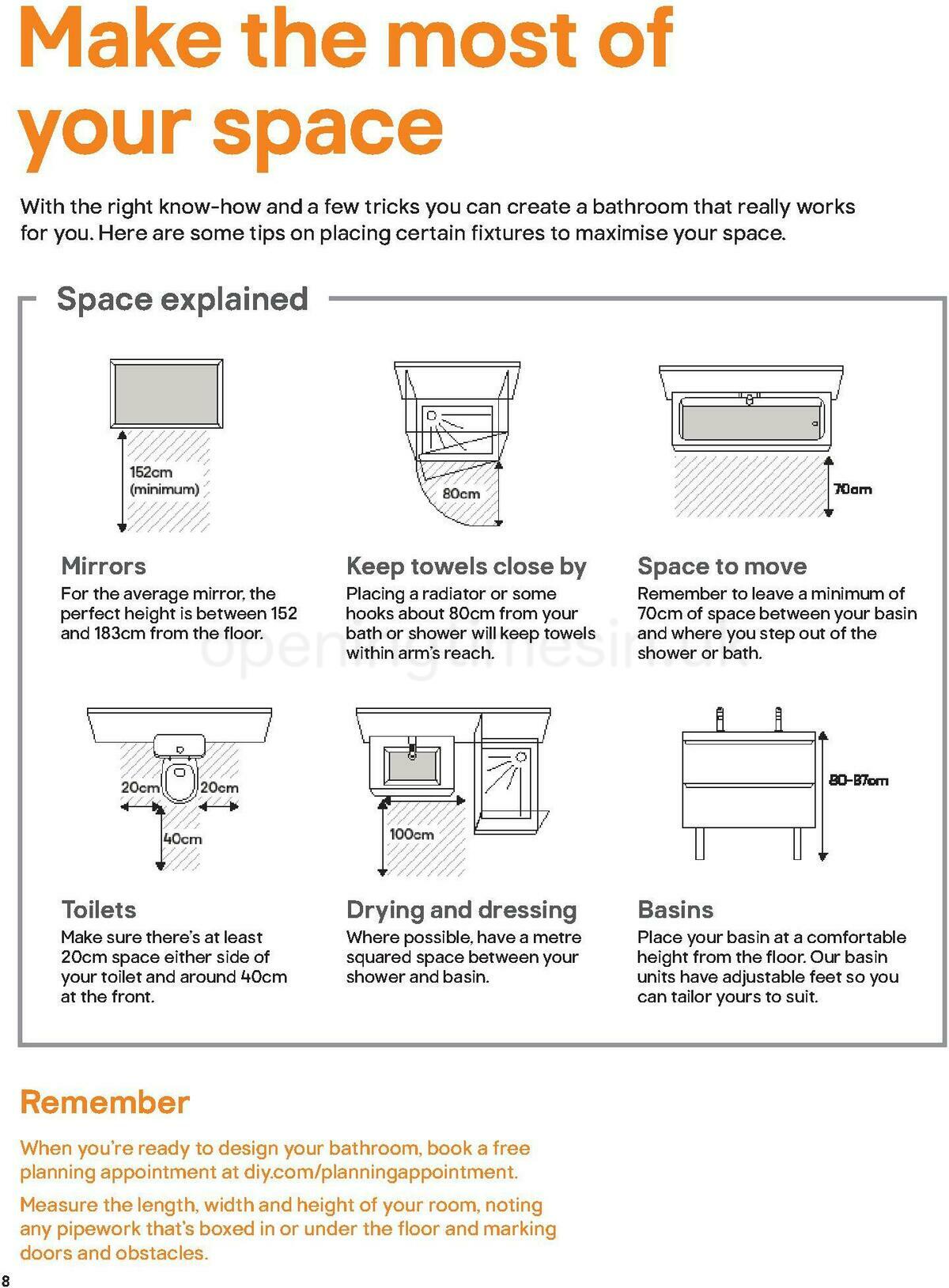 B&Q Bathroom Collections Offers from 1 November