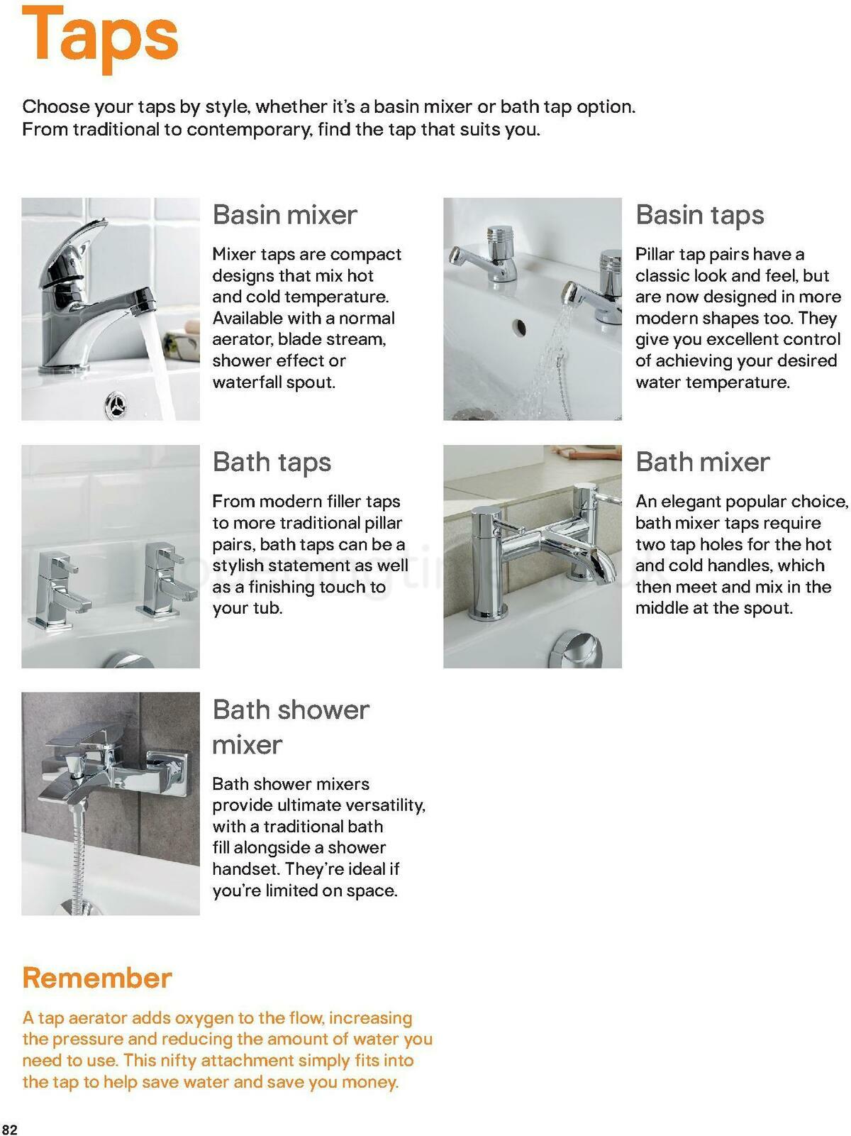 B&Q Bathroom Collections Offers from 1 November