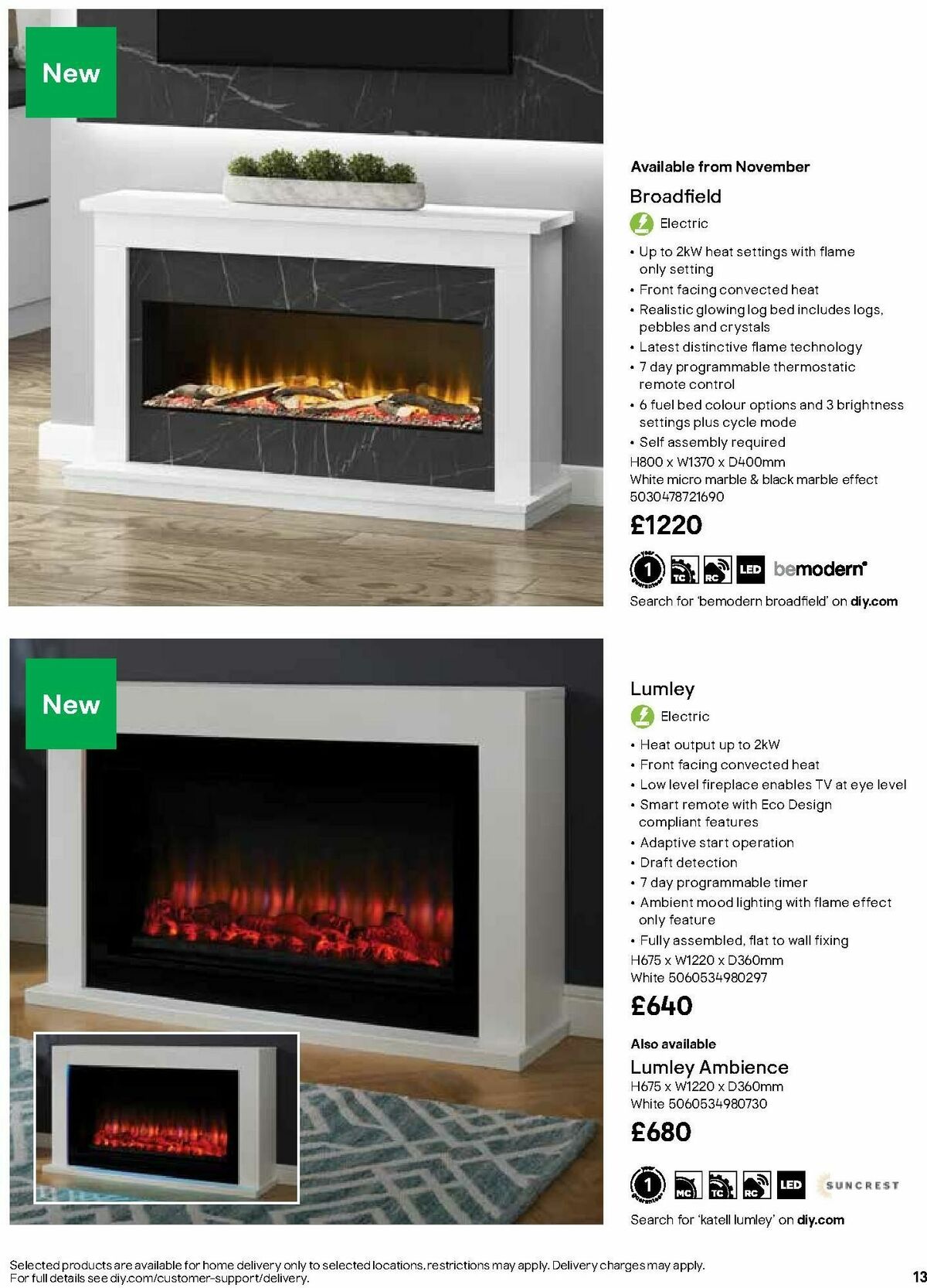 B&Q Fire Collections Offers from 15 October