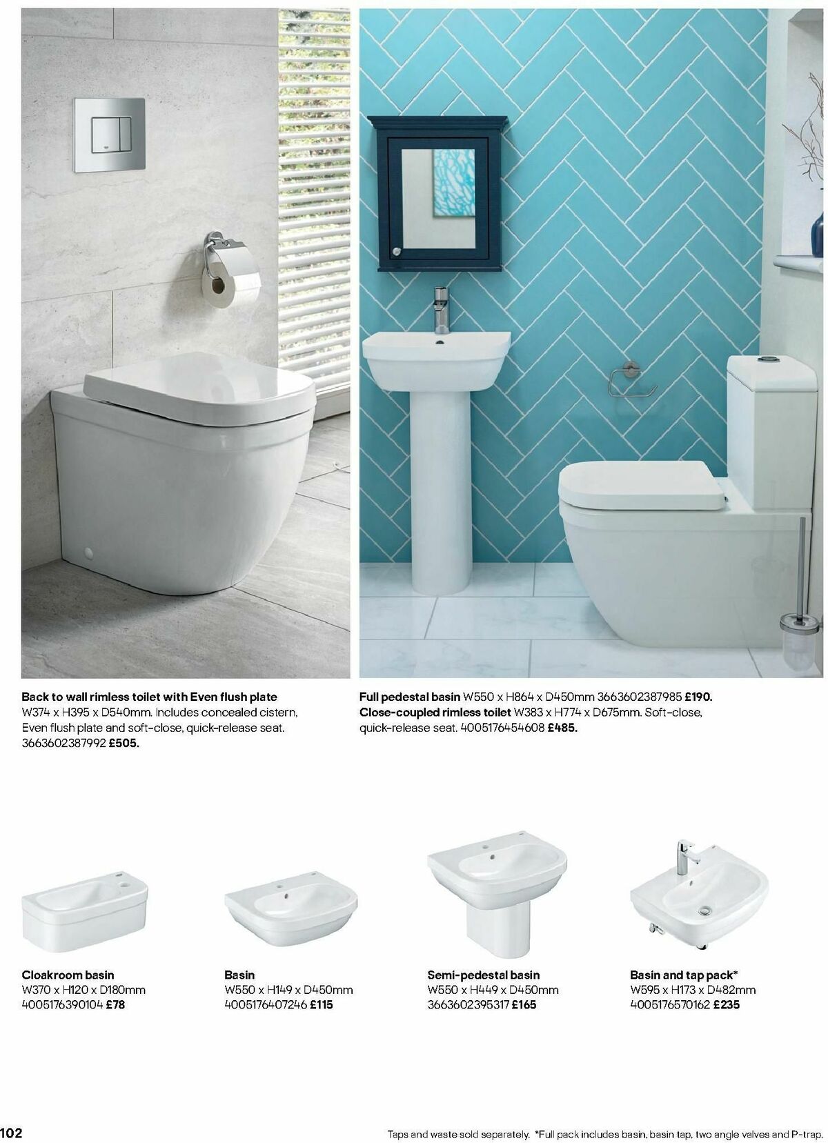 B&Q Bathrooms Offers from 1 July