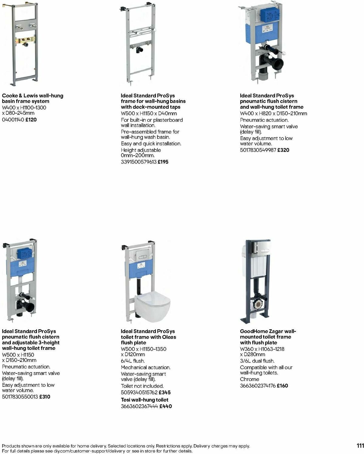 B&Q Bathrooms Offers from 1 July