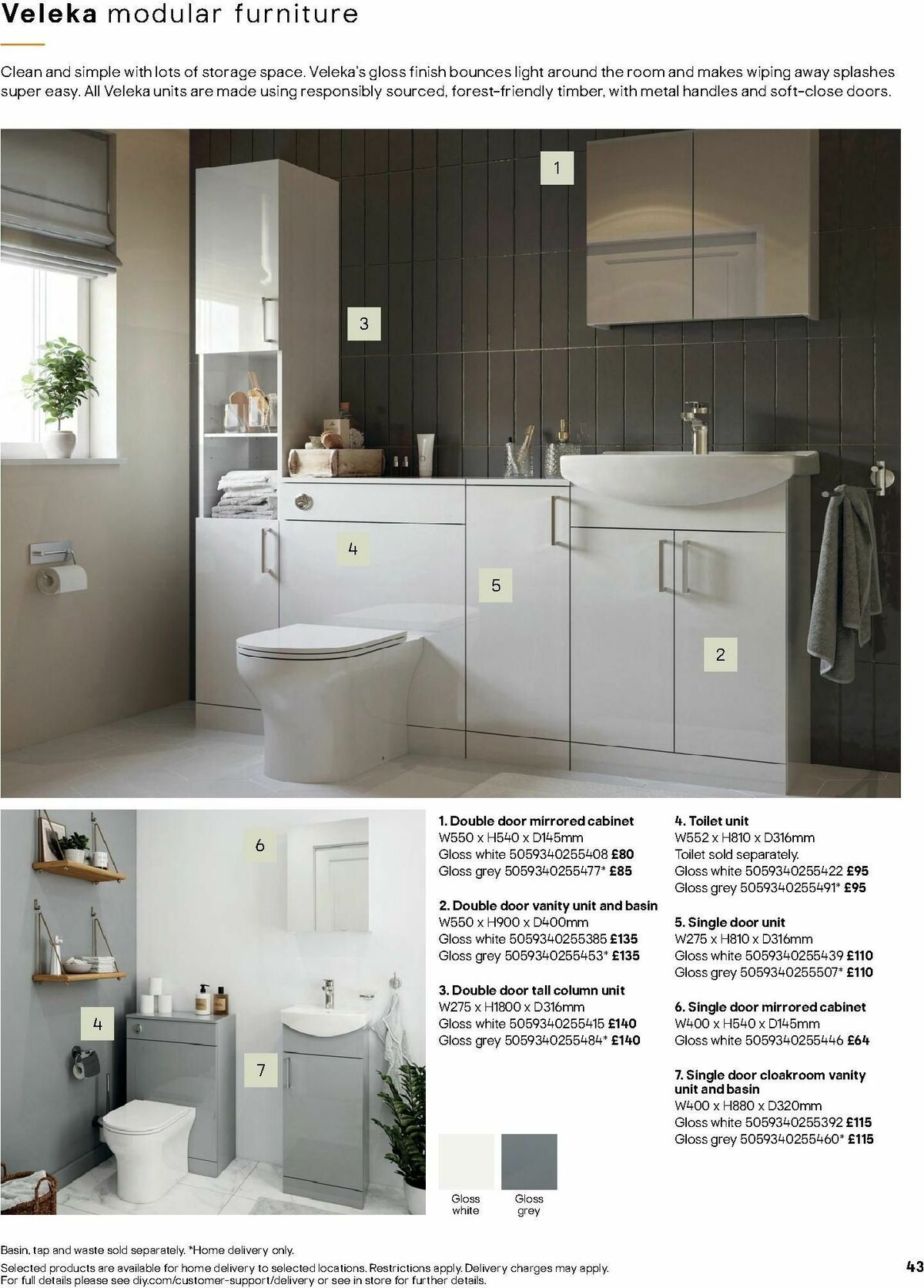 B&Q Bathrooms Offers from 1 July