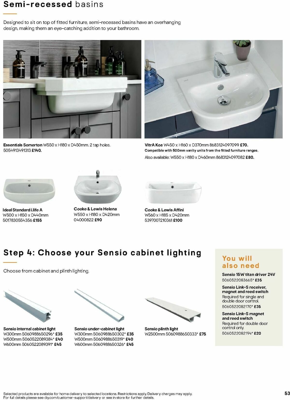 B&Q Bathrooms Offers from 1 July