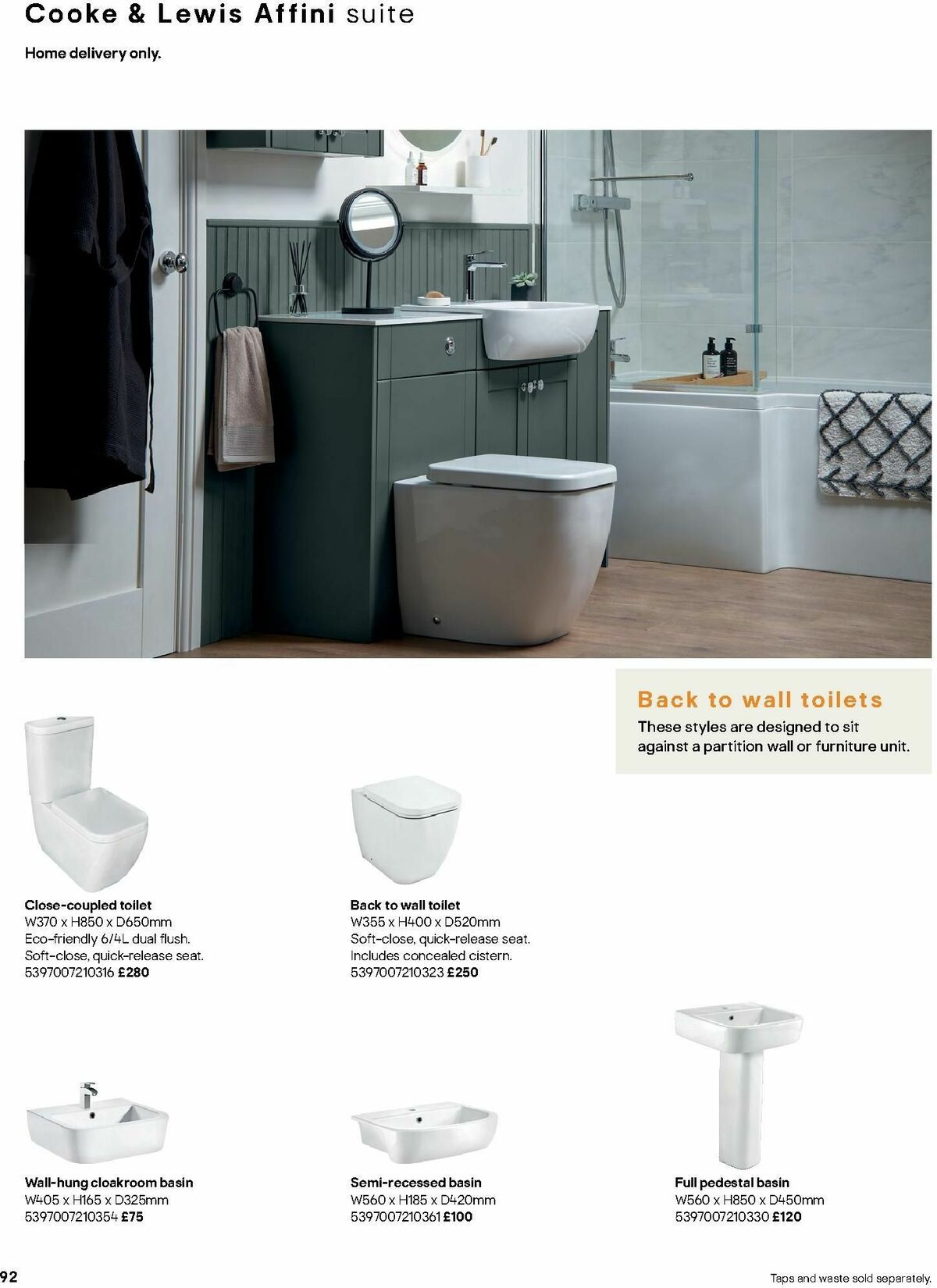 B&Q Bathrooms Offers from 1 July