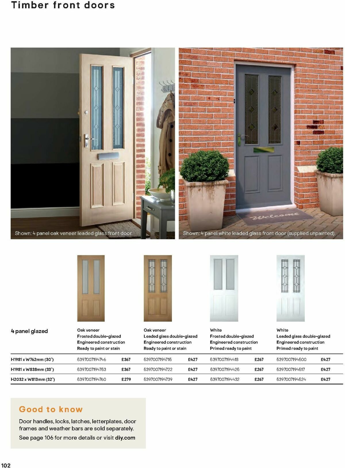 B&Q Doors, Windows & Interiors Offers from 1 October