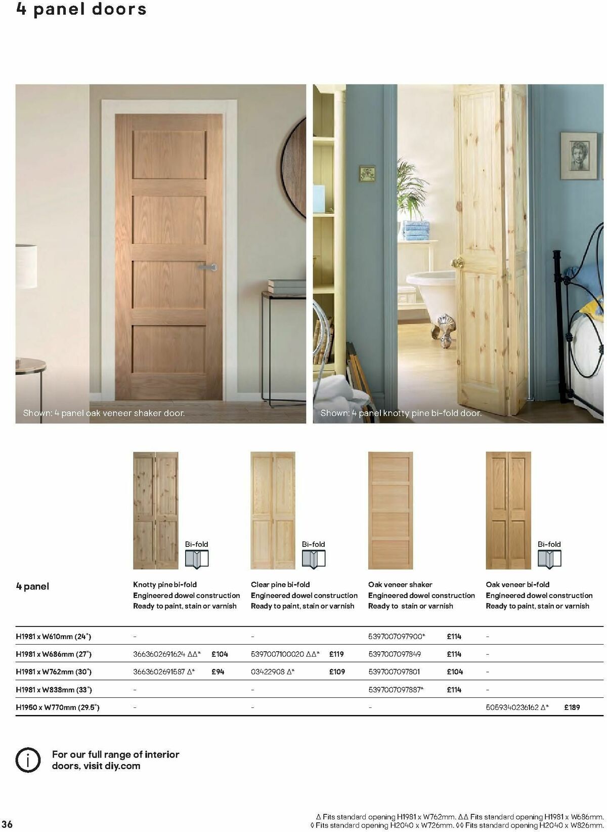 B&Q Doors, Windows & Interiors Offers from 1 October