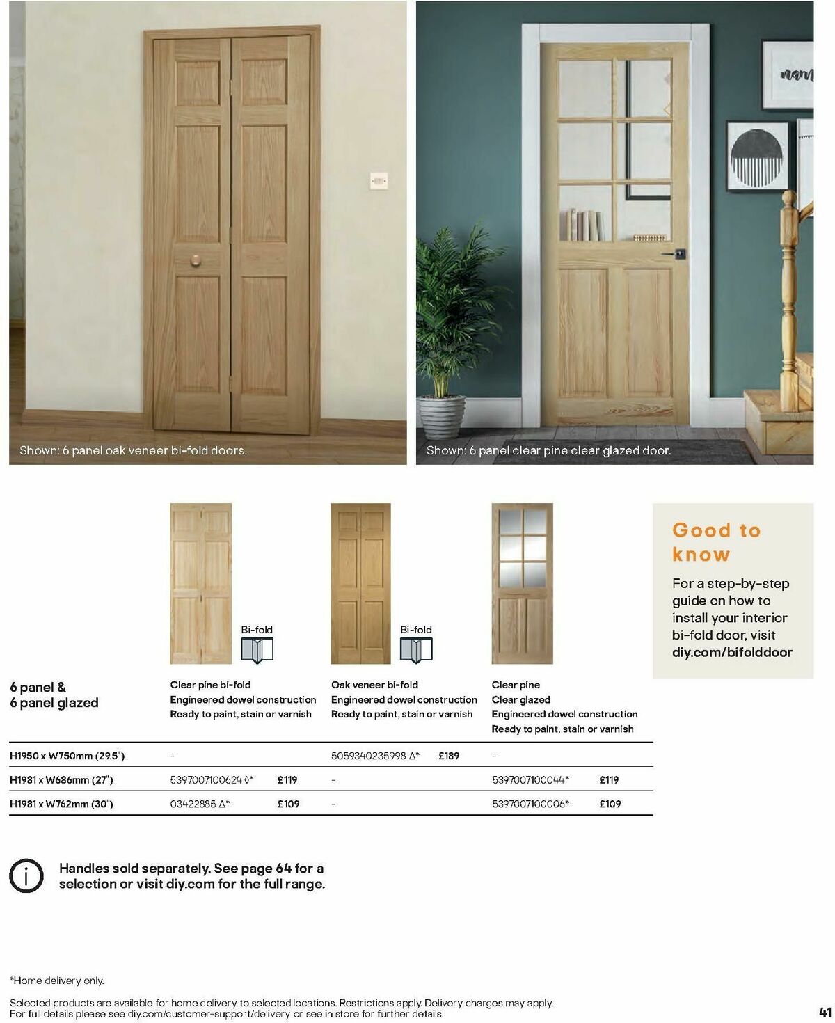 B&Q Doors, Windows & Interiors Offers from 1 October