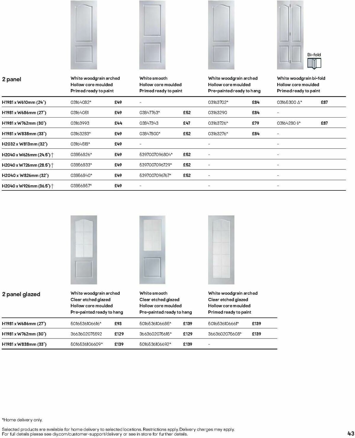 B&Q Doors, Windows & Interiors Offers from 1 October