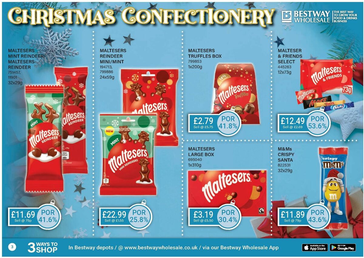 Bestway Wholesale Christmas Confectionery Offers from 11 October