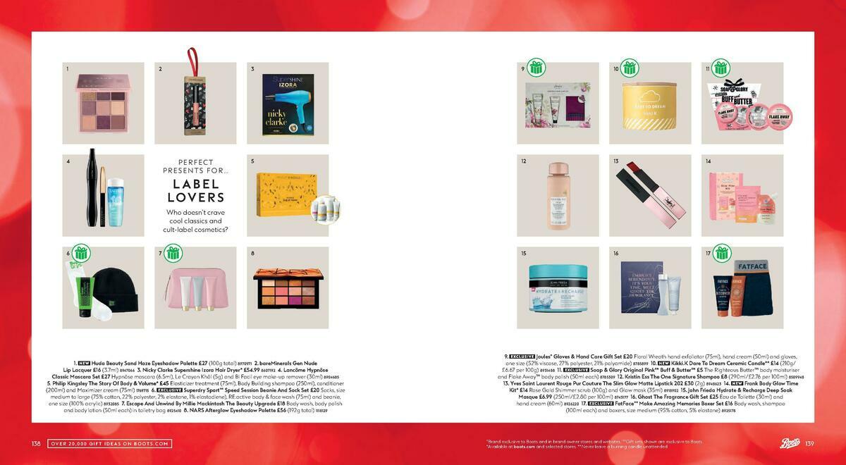 Boots Christmas Gift Guide Offers from 1 October