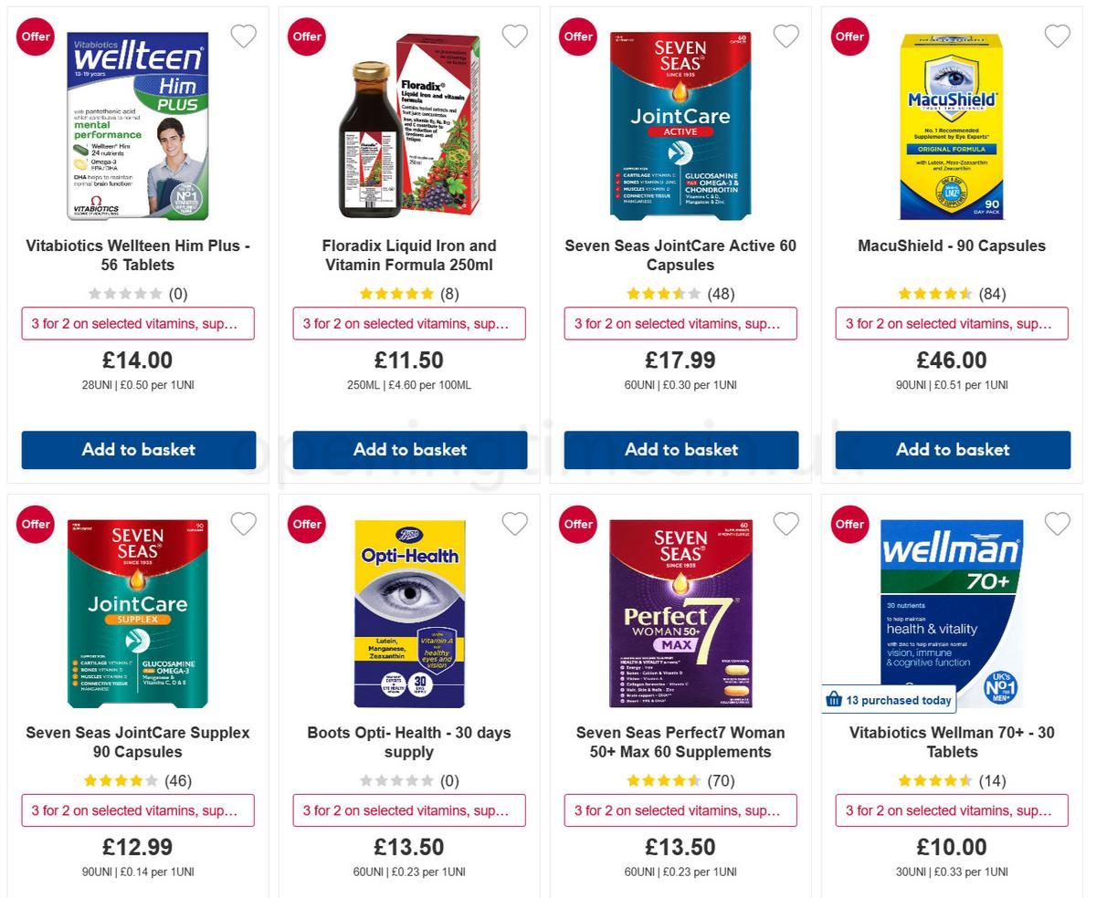 Boots Vitamins & Supplements Offers from 6 December