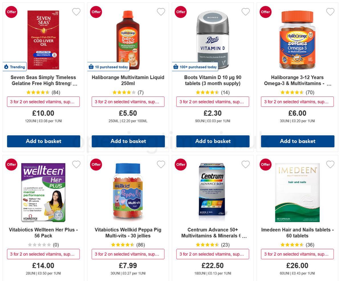 Boots Vitamins & Supplements Offers from 6 December