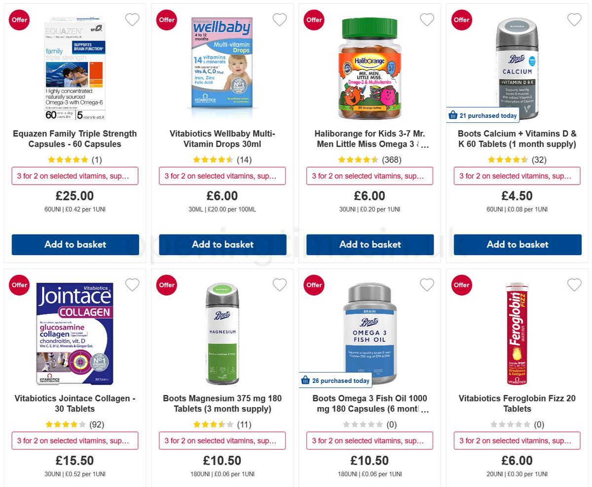 Boots Vitamins & Supplements Offers from 6 December