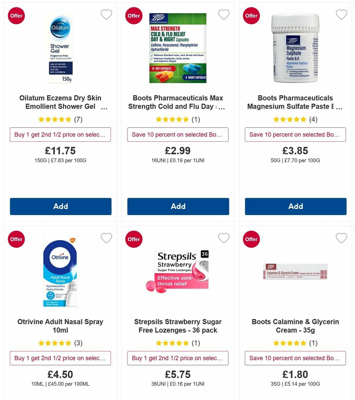 Boots Offers from 5 October