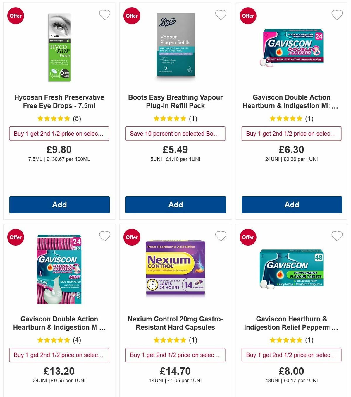 Boots Offers from 5 October