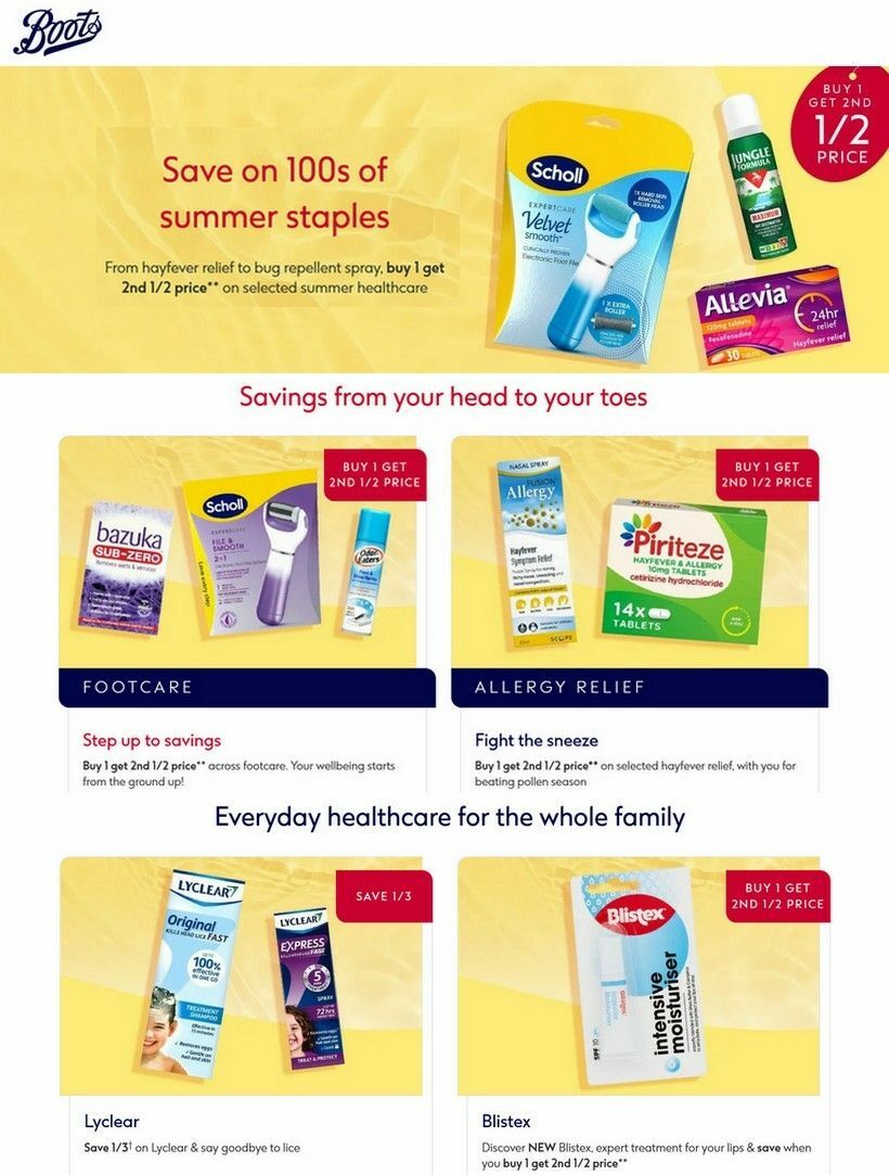 Boots Offers from 6 August