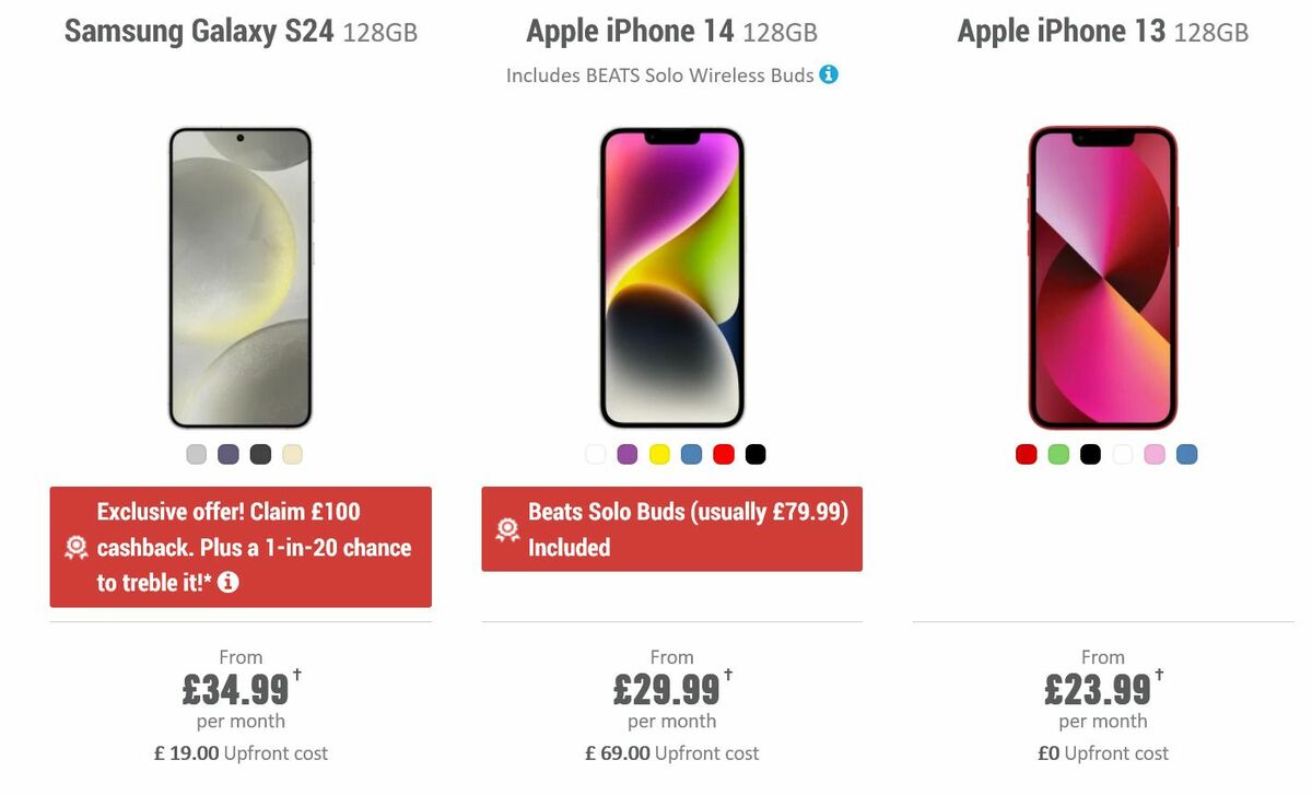 Carphone Warehouse Offers from 19 October